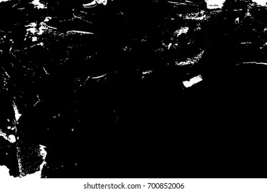 Grunge rough dirty background. Distress urban used texture. Brushed black paint cover. Overlay aged grainy messy template. Renovate wall scratched backdrop. Empty aging design element. EPS10 vector.