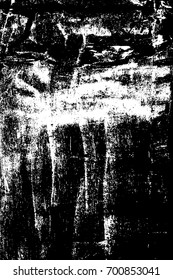 Grunge rough dirty background. Distress urban used texture. Brushed black paint cover. Overlay aged grainy messy template. Renovate wall scratched backdrop. Empty aging design element. EPS10 vector.