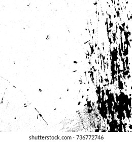  Grunge rough dirty background. Distress urban used texture. Brushed black paint cover. Overlay aged grainy messy template. Renovate wall frame grimy backdrop. Empty aging design element. EPS10 vector