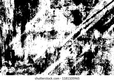 Grunge rough dirty background. Overlay aged grainy messy template. Distress urban used texture. Brushed black paint cover. Renovate wall frame grimy backdrop. Empty aging design element. EPS10 vector.