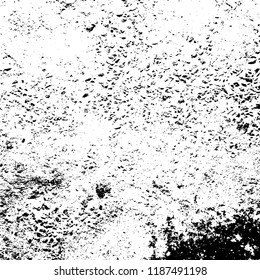 Grunge rough dirty background. Overlay aged grainy messy template. Distress urban used texture. Brushed black paint cover. Renovate wall frame grimy backdrop. Empty aging design element. EPS10 vector.