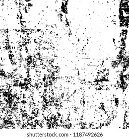 Grunge rough dirty background. Overlay aged grainy messy template. Distress urban used texture. Brushed black paint cover. Renovate wall frame grimy backdrop. Empty aging design element. EPS10 vector.