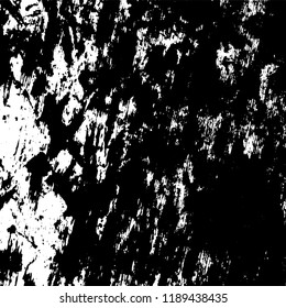 Grunge rough dirty background. Overlay aged grainy messy template. Distress urban used texture. Brushed black paint cover. Renovate wall frame grimy backdrop. Empty aging design element. EPS10 vector.