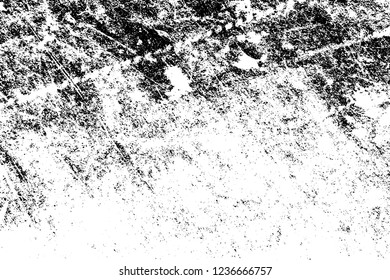 Grunge rough dirty background. Overlay aged grainy messy template. Distress urban used texture. Brushed black paint cover. Renovate wall frame grimy backdrop. Empty aging design element. EPS10 vector