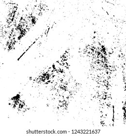 Grunge rough dirty background. Overlay aged grainy messy template. Distress urban used texture. Brushed black paint cover. Renovate wall frame grimy backdrop. Empty aging design element. EPS10 vector.