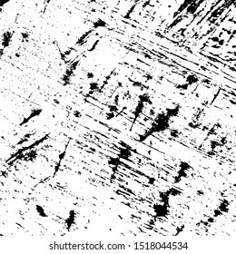 Grunge rough dirty background. Overlay aged grainy messy template. Distress urban used texture. Brushed black paint cover. Renovate wall frame grimy backdrop. Empty aging design element. EPS10 vector.