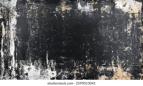  Grunge rough dirty background, Vintage backdrop. Black old scratched surface background. 