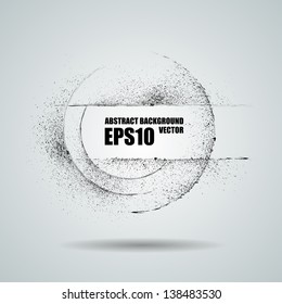 Grunge round banner. Abstract vector background