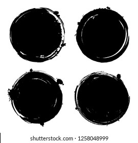 Grunge round banners.Grunge  design elements.