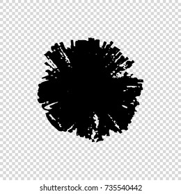 Grunge Round Brush. Dirty Artistic Design Element. Vector illustration.