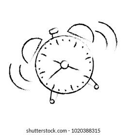 grunge round clock alarm object design