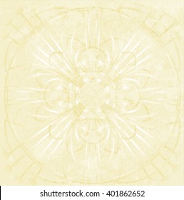 grunge round ornament on a yellow background