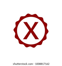 Grunge round reject stamp