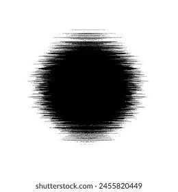 Grunge round shape. Illustration vector.