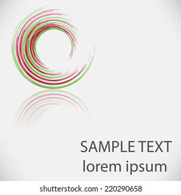 Grunge round shape. Logo design. Vector illustration.
