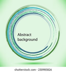 Grunge round shape. Logo design. Vector illustration.