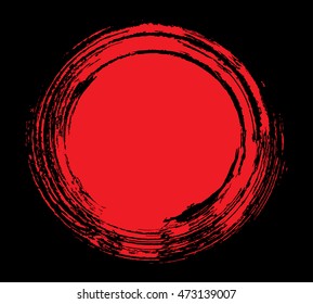 Grunge round shape,banner.Vector illustration.