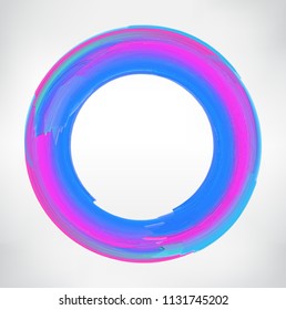 Grunge round shape.Colorful circle design.
