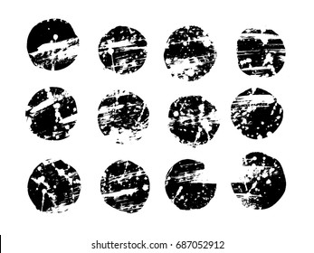 Grunge round shapes