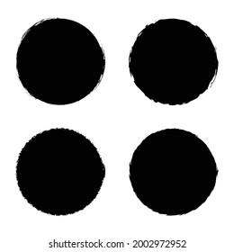Grunge round shapes. Grunge banner collection. Vector