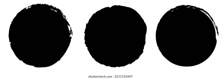 Grunge round shapes. Grunge banner collection. Vector Illustration.