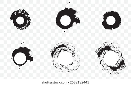 Grunge round shapes. Grunge banner collection. Vector. EPS 10.