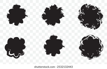 Grunge round shapes. Grunge banner collection. Vector. EPS 10.