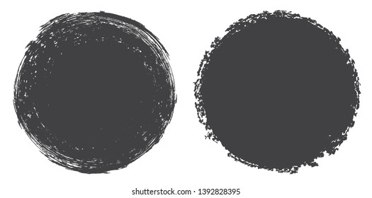 Grunge round shapes. Grunge circles.