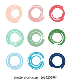 Grunge round shapes. Grunge design elements.