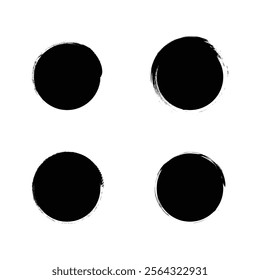 Grunge round shapes. Grunge set collection. Vector isolated background