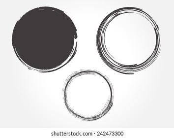 Grunge round shapes. Vector illustration.