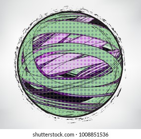 Grunge round shape.Vector grunge circle.