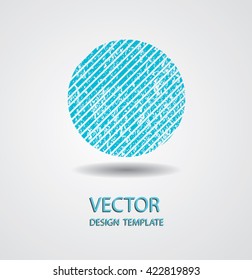 Grunge Round Stamp Shape. Distressed Circle Icon. Vector.