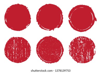 Grunge round stamps set