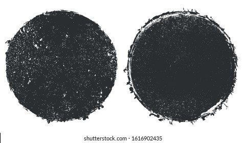 Grunge round stamps.Vector distressed circles.