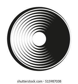 Grunge round vector background.
