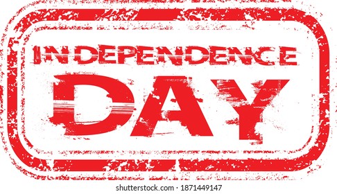 Grunge Rubber Independence Day Stamp for 4th Juli Celebration . 