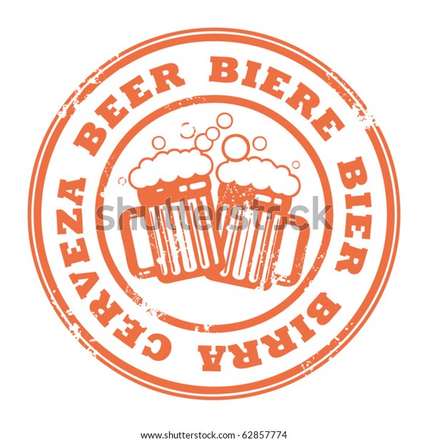 Grunge Rubber Stamp Beer Mugs Text Stock Vector (Royalty Free) 62857774