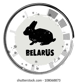 Grunge rubber stamp. Belarus vector illustration.
