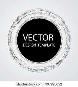 Grunge Rubber Stamp. Circle Shape Post Stamp. Vector.