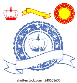 Grunge rubber stamp with crown and the text best quality guaranteed written inside the stamp, vector illustration