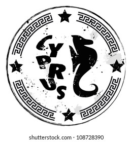 Grunge rubber stamp. Cyprus vector illustration.