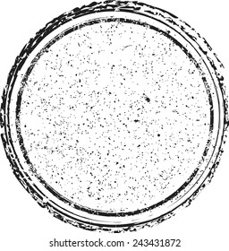 Grunge Rubber Stamp . Distress Circle Shape . 