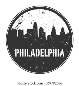 Grunge rubber stamp or emblem with name of Pennsylvania, Philadelphia, vector illustration