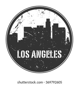 Grunge rubber stamp or emblem with name of California, Los Angeles, vector illustration