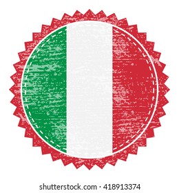 Grunge  rubber stamp with Italy flag. Vintage travel stamp