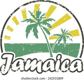 Grunge rubber stamp 'Jamaica'