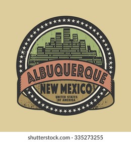Grunge rubber stamp or label with name of Albuquerque, New Mexico, vector illustration