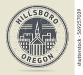 Grunge rubber stamp or label with text Hillsboro, Oregon written inside, vector illustration
