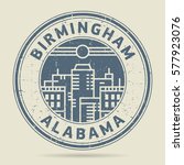Grunge rubber stamp or label with text Birmingham, Alabama written inside, vector illustration